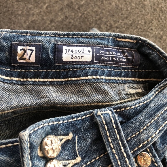 MISS ME Size 27 Bootcut *BLING* Jeans - Picture 3 of 4